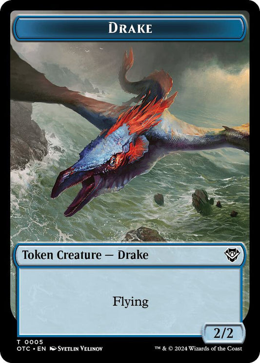 Drake // Soldier (0026) Double-Sided Token [Commander: Outlaws of Thunder Junction] 5 // 26