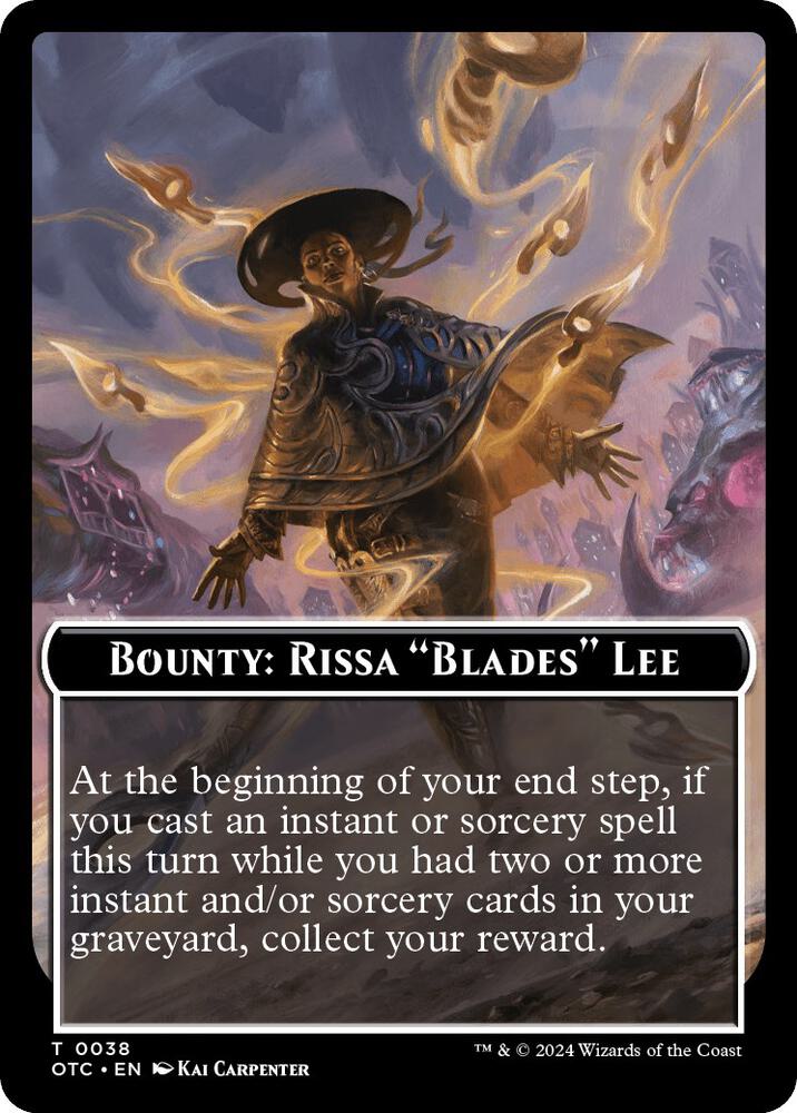 Bounty: Rissa "Blades" Lee // Bounty Rules Double-Sided Token [Commander: Outlaws of Thunder Junction] 38