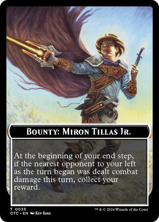 Bounty: Miron Tillas Jr. // Bounty Rules Double-Sided Token [Commander: Outlaws of Thunder Junction] 35