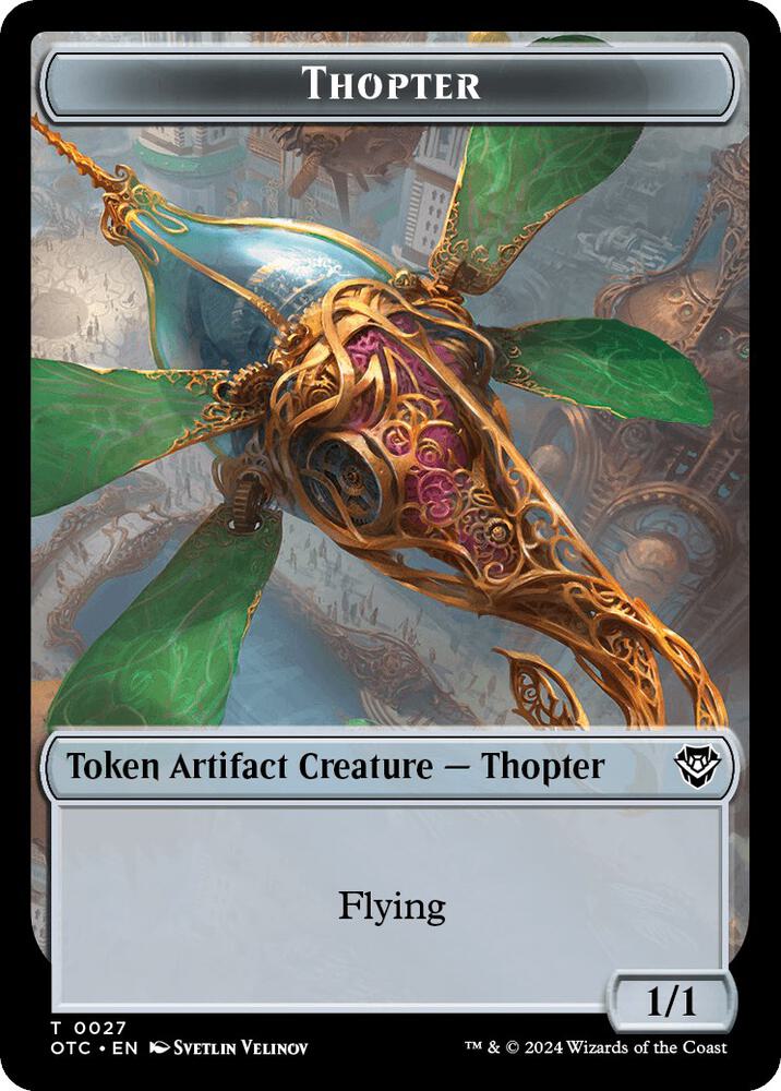 Thopter // Manifest Double-Sided Token [Commander: Outlaws of Thunder Junction] 27 // 28