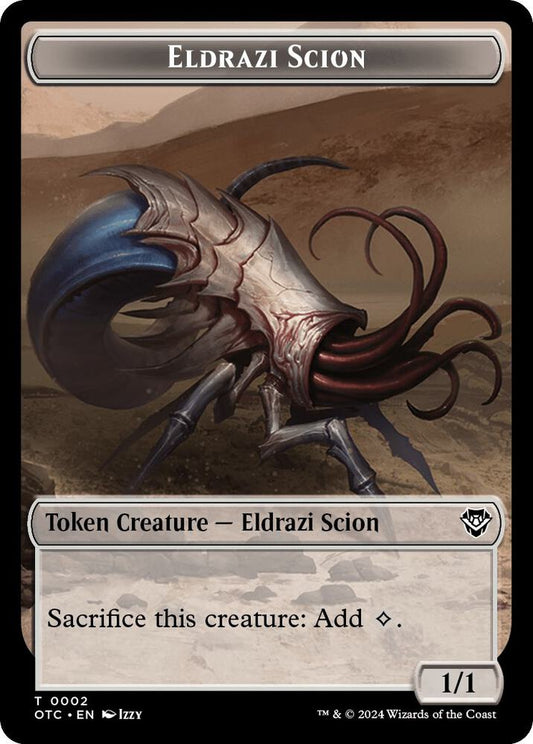 Eldrazi Scion // Manifest Double-Sided Token [Commander: Outlaws of Thunder Junction] 2 // 28