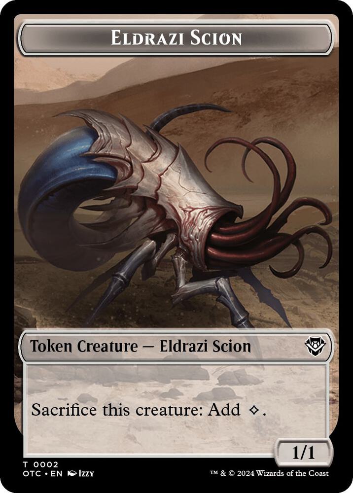 Eldrazi Scion // Treasure Double-Sided Token [Commander: Outlaws of Thunder Junction] 2 // 18