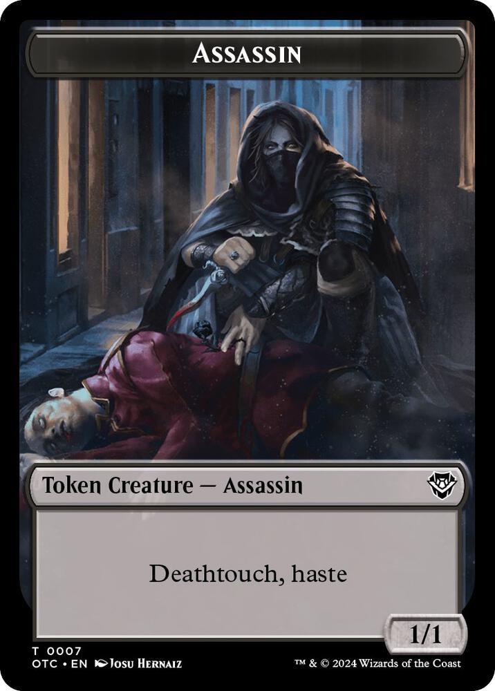 Assassin // Food Double-Sided Token [Commander: Outlaws of Thunder Junction] 7 // 25