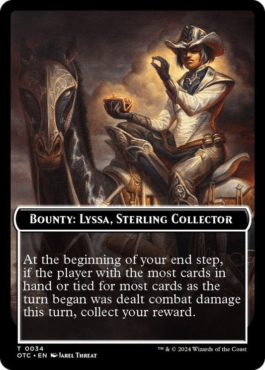 Bounty: Lyssa, Sterling Collector // Bounty Rules Double-Sided Token [Commander: Outlaws of Thunder Junction] 34