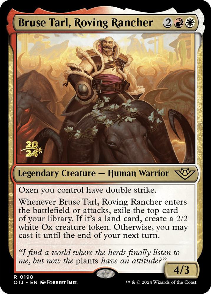 Bruse Tarl, Roving Rancher [Prerelease Cards] 198