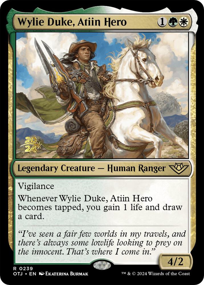 Wylie Duke, Atiin Hero [Prerelease Cards] 239