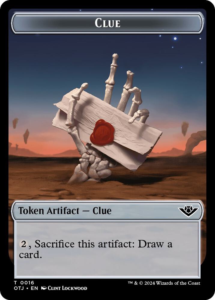 Clue // Plot Double-Sided Token [Outlaws of Thunder Junction] 16 // 20