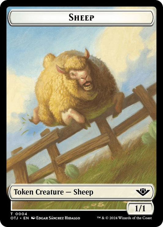 Sheep // Plot Double-Sided Token [Outlaws of Thunder Junction] 4 // 20