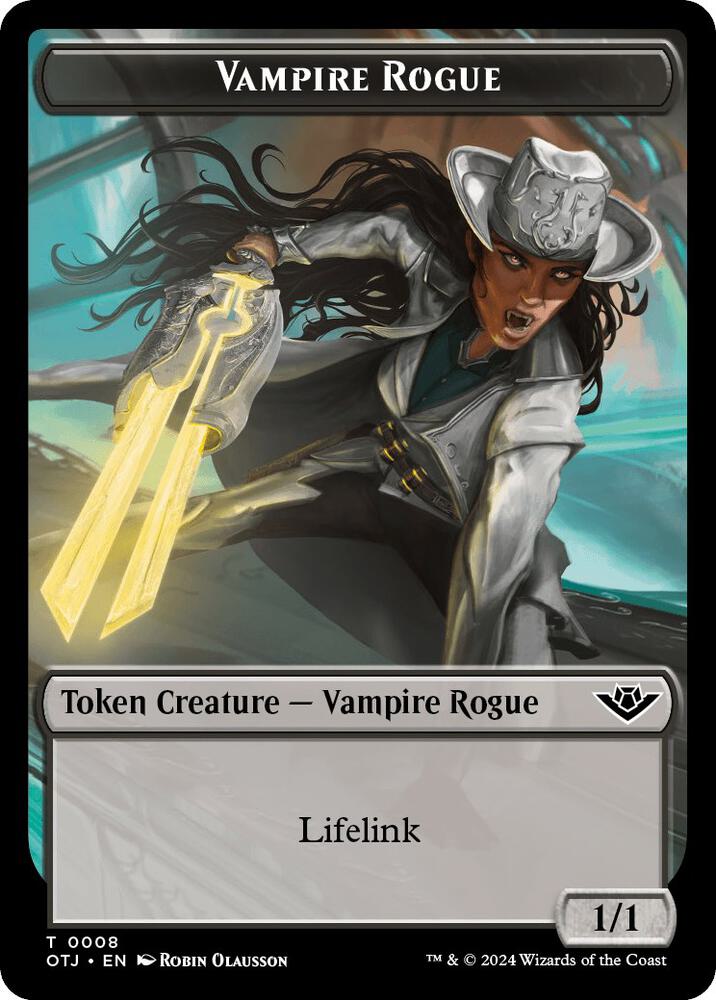 Vampire Rogue Token [Outlaws of Thunder Junction] 8