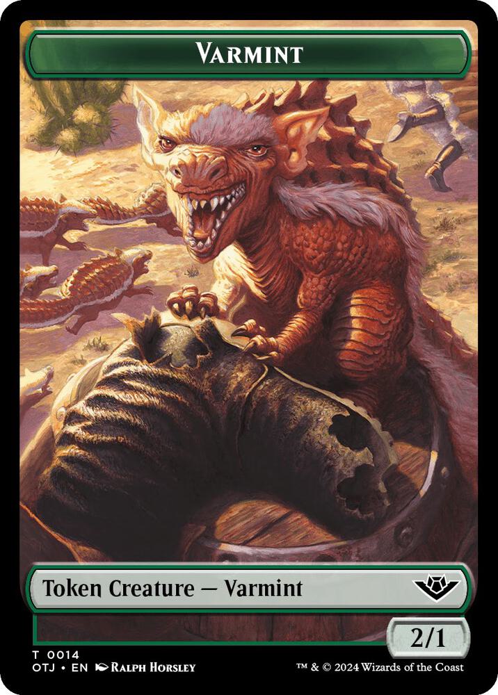 Varmint // Plot Double-Sided Token [Outlaws of Thunder Junction] 14 // 20