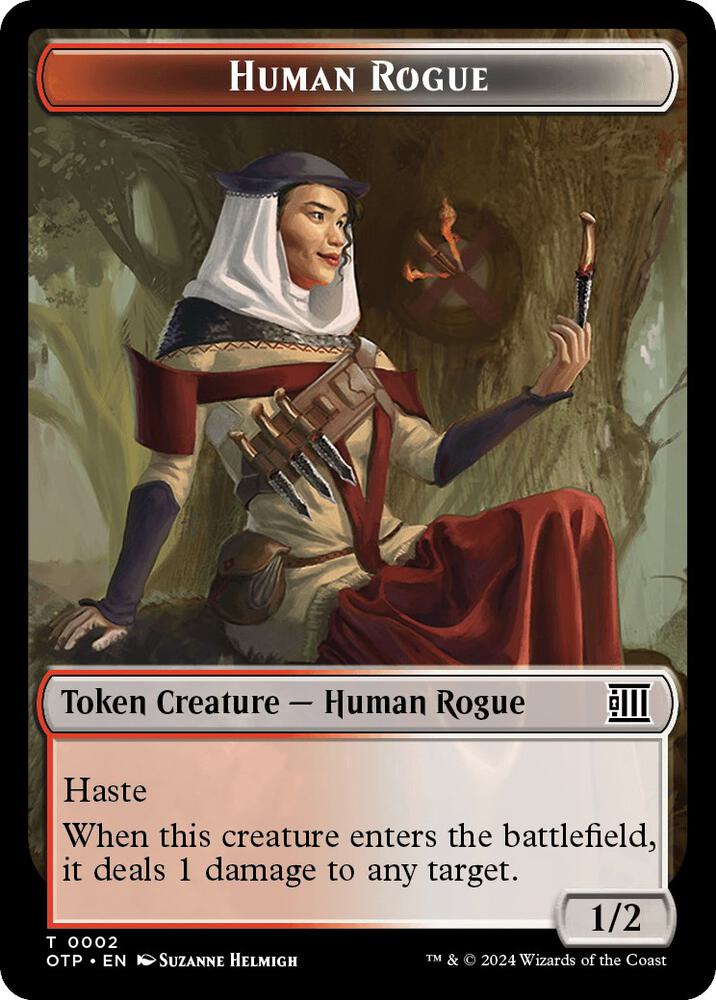Human Rogue Token [Outlaws of Thunder Junction: Breaking News] 2