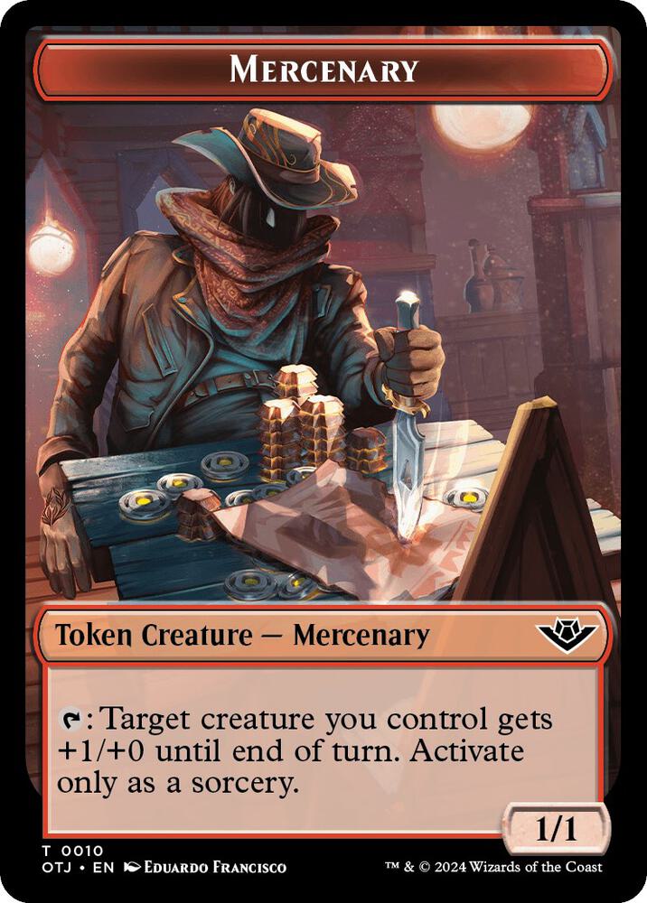 Mercenary // Map Double-Sided Token [Outlaws of Thunder Junction] 10 // 7