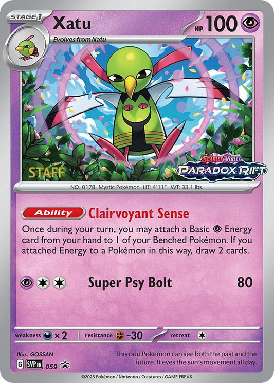 Xatu - 059 (Prerelease) [Staff] [SV: Scarlet & Violet Promo Cards] 059