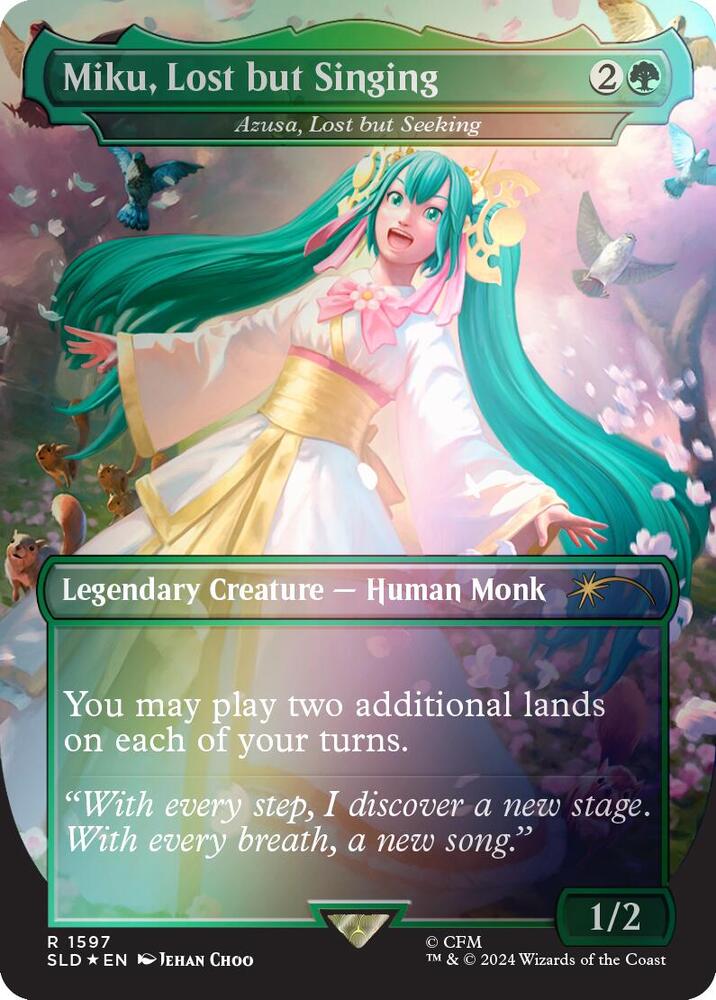Miku, Lost but Singing - Azusa, Lost but Seeking (Rainbow Foil) [Secret Lair Drop Series] 1597