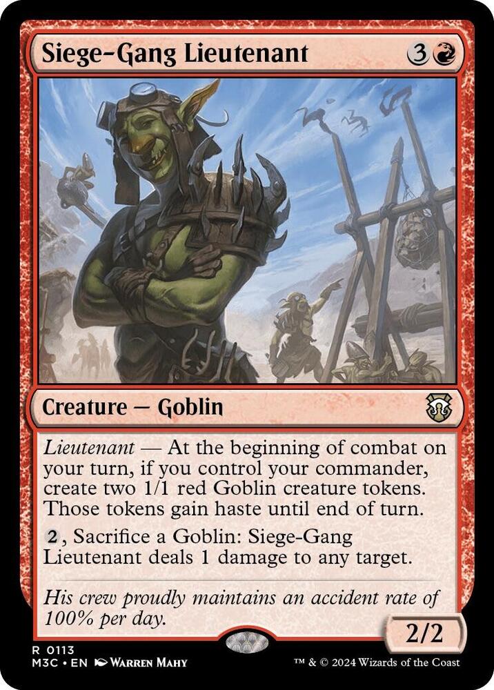 Siege-Gang Lieutenant [Commander: Modern Horizons 3] 113