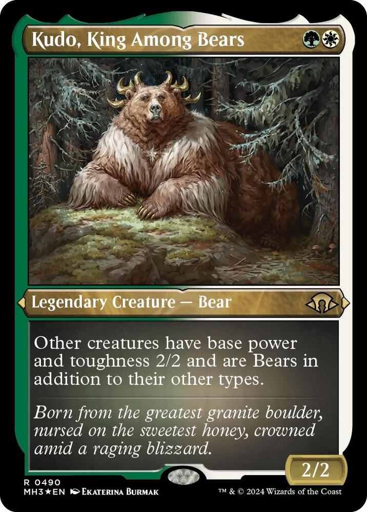Kudo, King Among Bears (Foil Etched) [Modern Horizons 3] 490