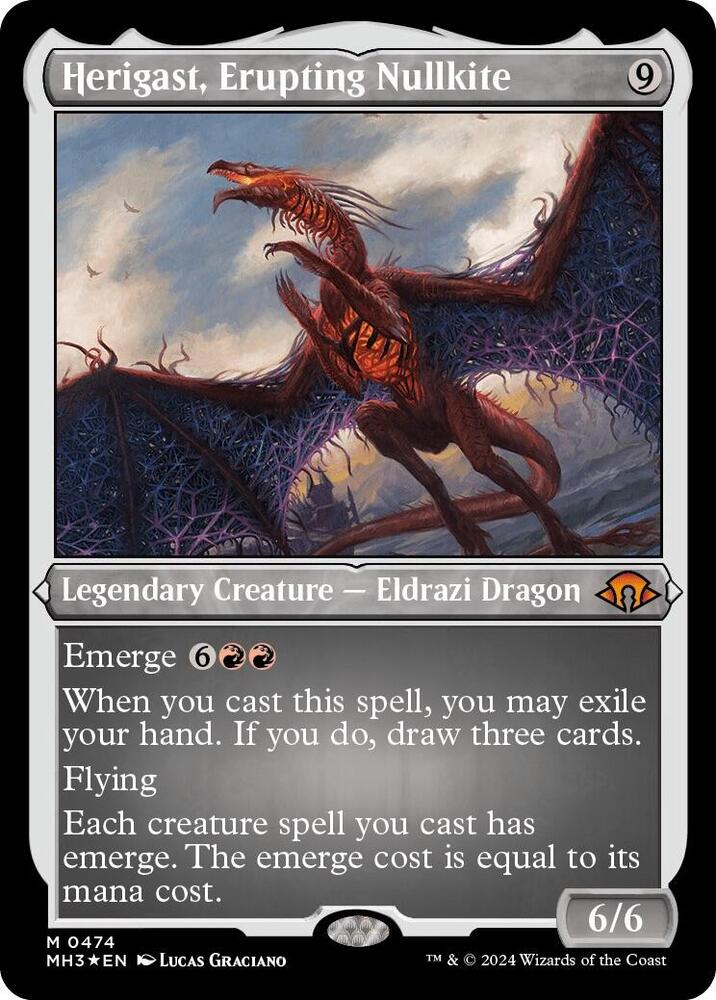 Herigast, Erupting Nullkite (Foil Etched) [Modern Horizons 3] 474
