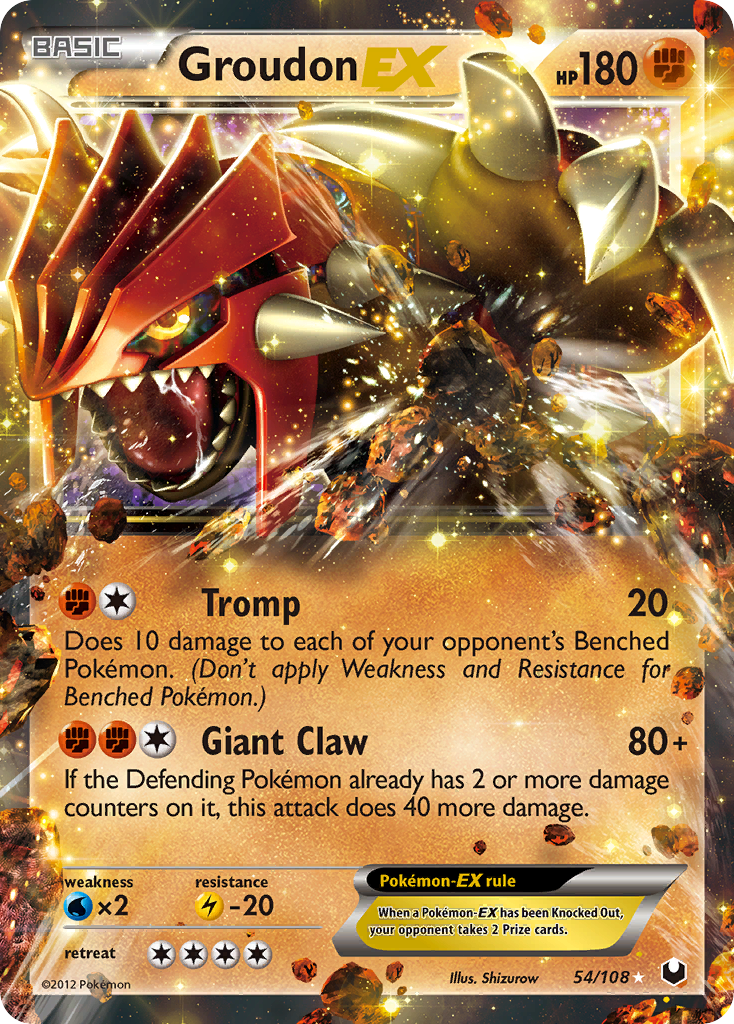 Groudon-EX - 54/108 Dark Explorers