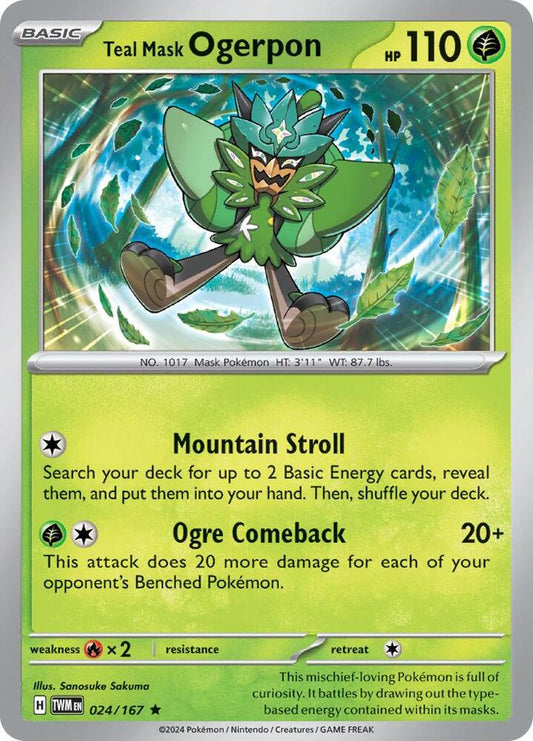 Teal Mask Ogerpon [SV06: Twilight Masquerade] 024/167