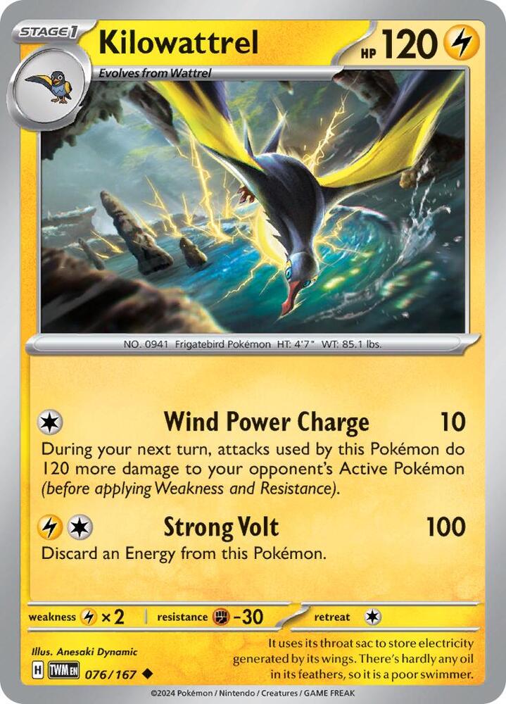 Kilowattrel [SV06: Twilight Masquerade] 076/167