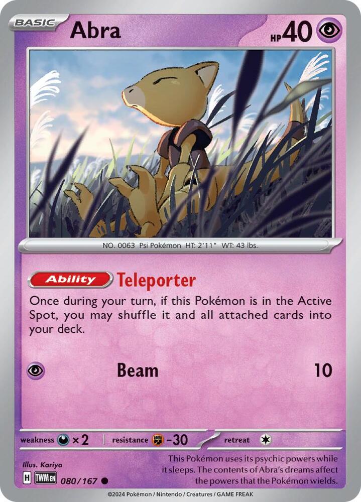 Abra [SV06: Twilight Masquerade] 080/167