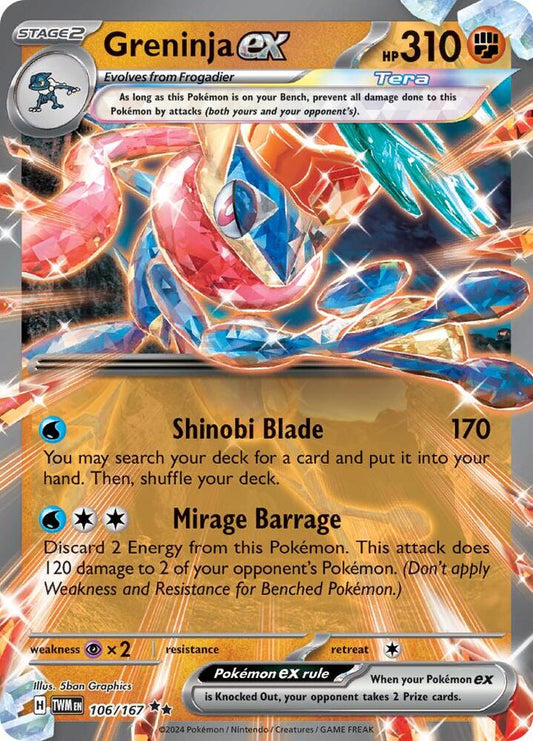Greninja ex - 106/167 [SV06: Twilight Masquerade] 106/167