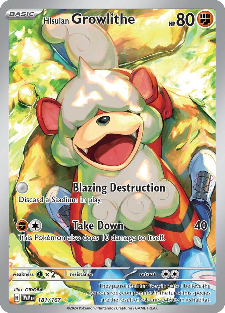 Hisuian Growlithe - 181/167 [SV06: Twilight Masquerade] 181/167