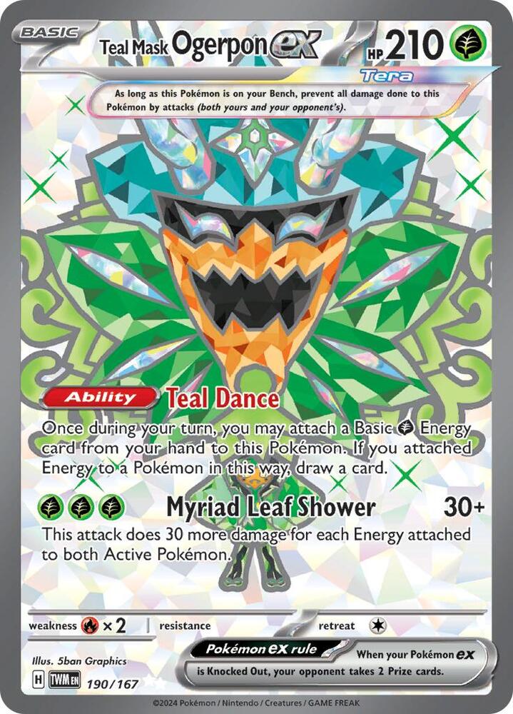 Teal Mask Ogerpon ex - 190/167 [SV06: Twilight Masquerade] 190/167