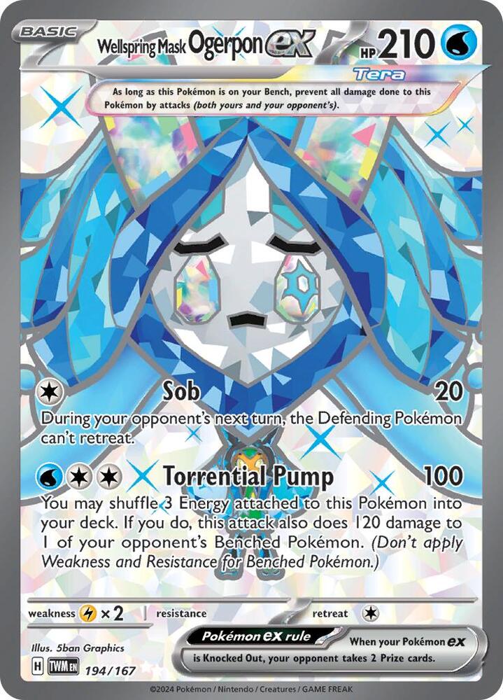 Wellspring Mask Ogerpon ex - 194/167 [SV06: Twilight Masquerade] 194/167