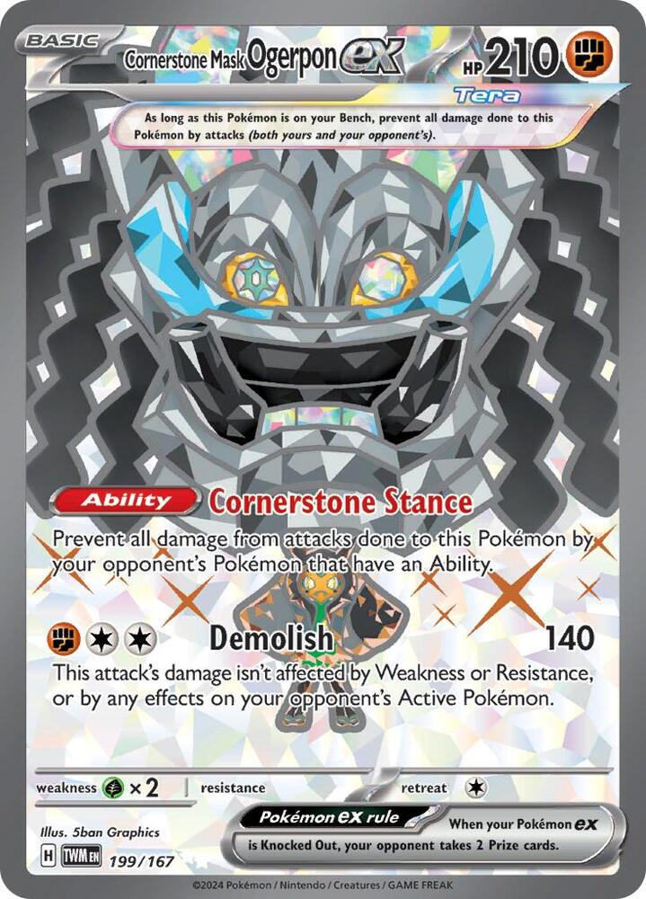 Cornerstone Mask Ogerpon ex - 199/167 [SV06: Twilight Masquerade] 199/167