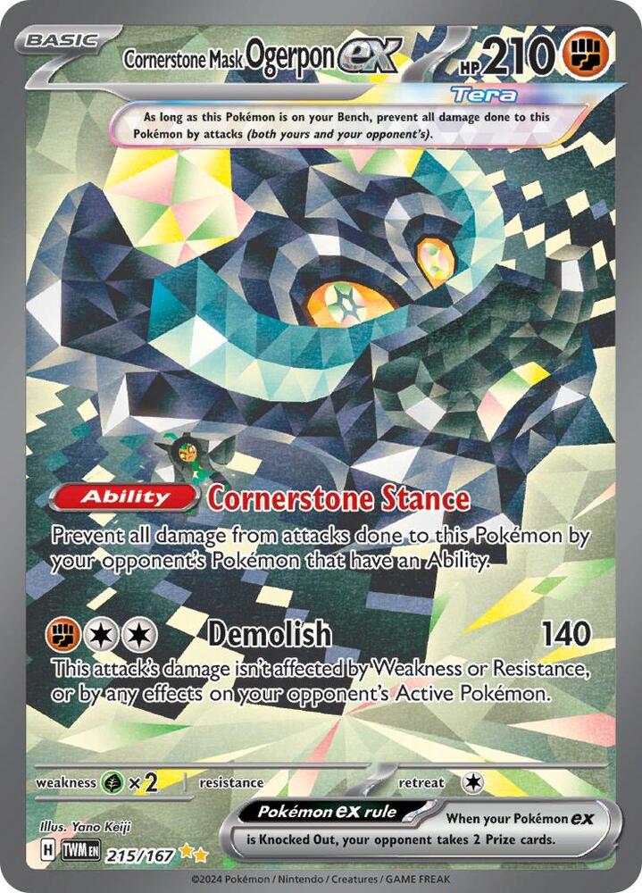 Cornerstone Mask Ogerpon ex - 215/167 [SV06: Twilight Masquerade] 215/167