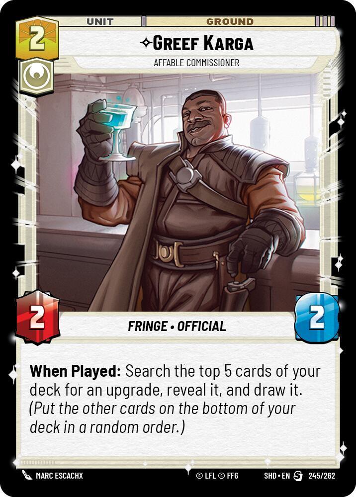 Greef Karga - Affable Commissioner [Shadows of the Galaxy] 245/262