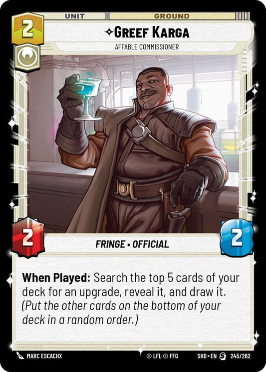 Greef Karga - Affable Commissioner [Shadows of the Galaxy] 245/262