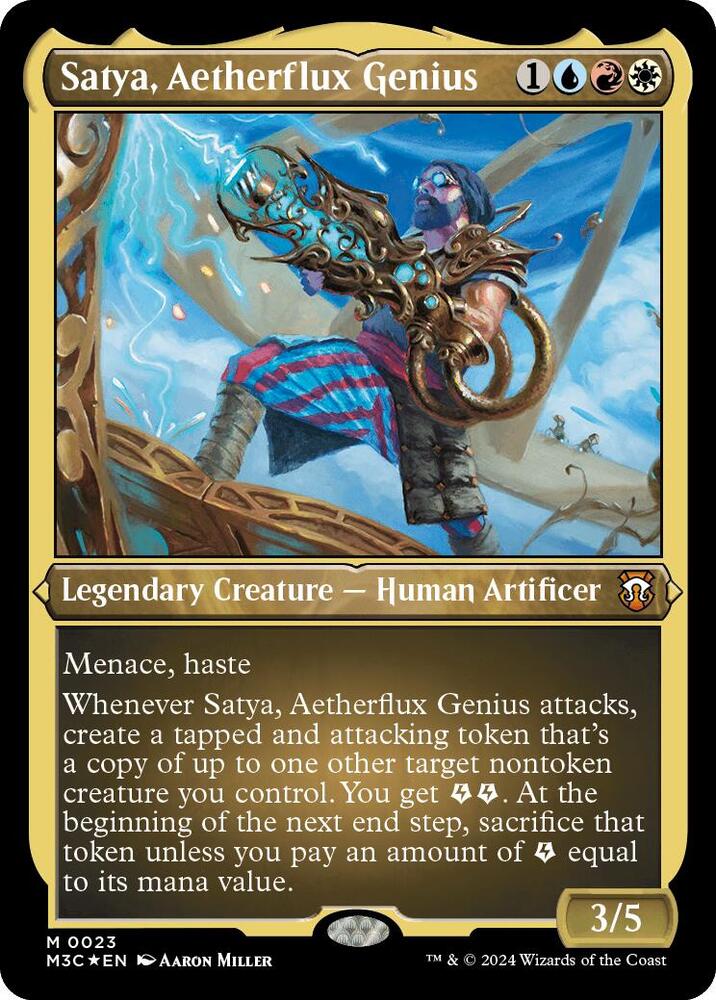Satya, Aetherflux Genius (Foil Etched) [Commander: Modern Horizons 3] 23