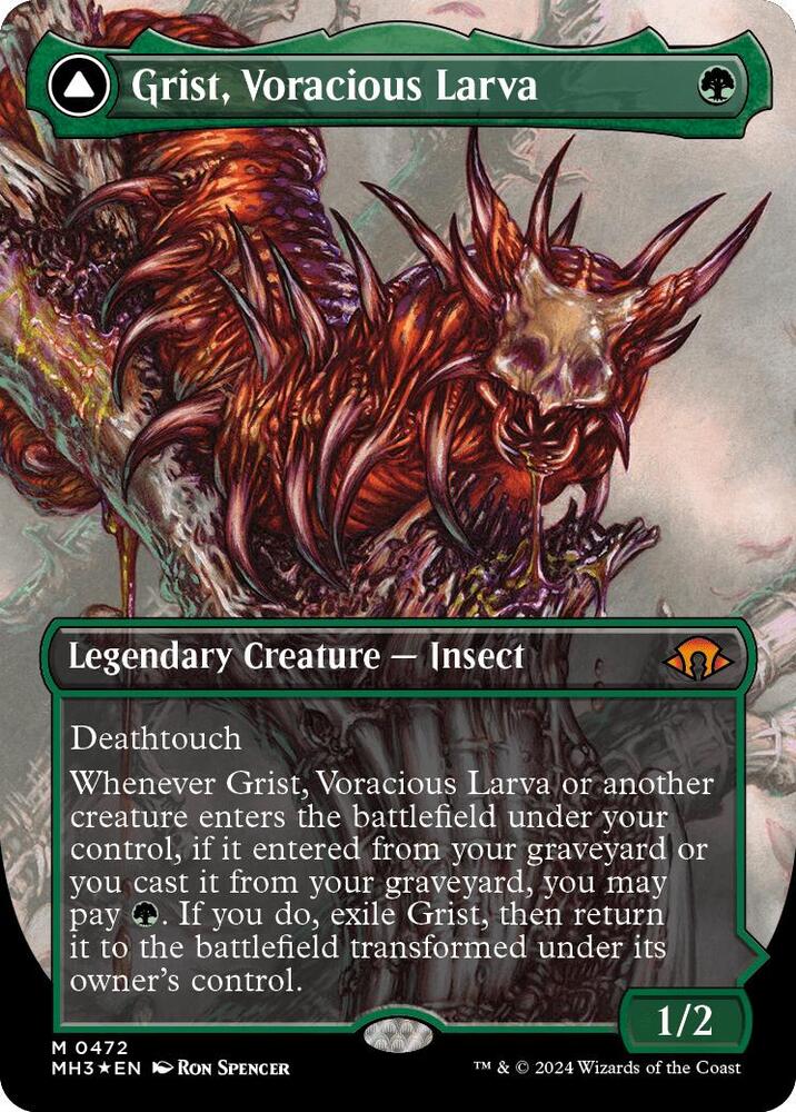 Grist, Voracious Larva (Borderless) (Textured Foil) [Modern Horizons 3] 472
