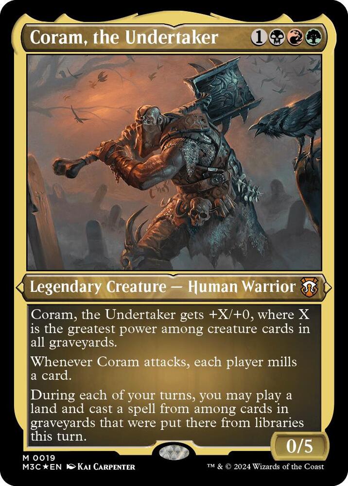 Coram, the Undertaker (Foil Etched) [Commander: Modern Horizons 3] 19