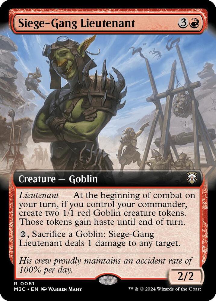 Siege-Gang Lieutenant (Extended Art) (Ripple Foil) [Commander: Modern Horizons 3] 61