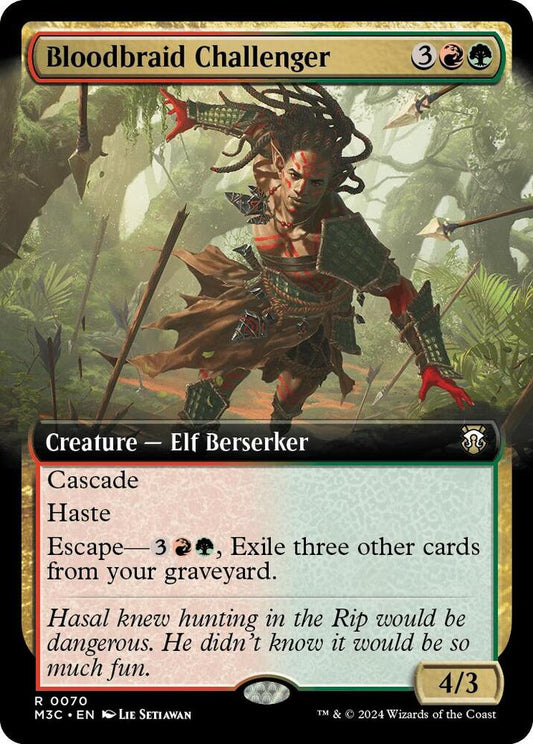 Bloodbraid Challenger (Extended Art) (Ripple Foil) [Commander: Modern Horizons 3] 70
