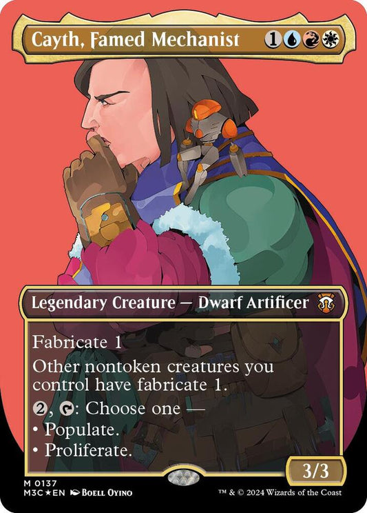 Cayth, Famed Mechanist (Borderless) (Ripple Foil) [Commander: Modern Horizons 3] 137