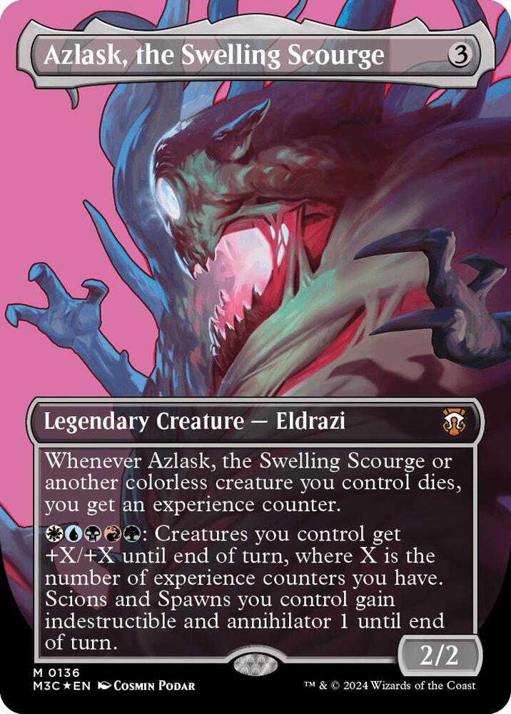 Azlask, the Swelling Scourge (Borderless) (Ripple Foil) [Commander: Modern Horizons 3] 136