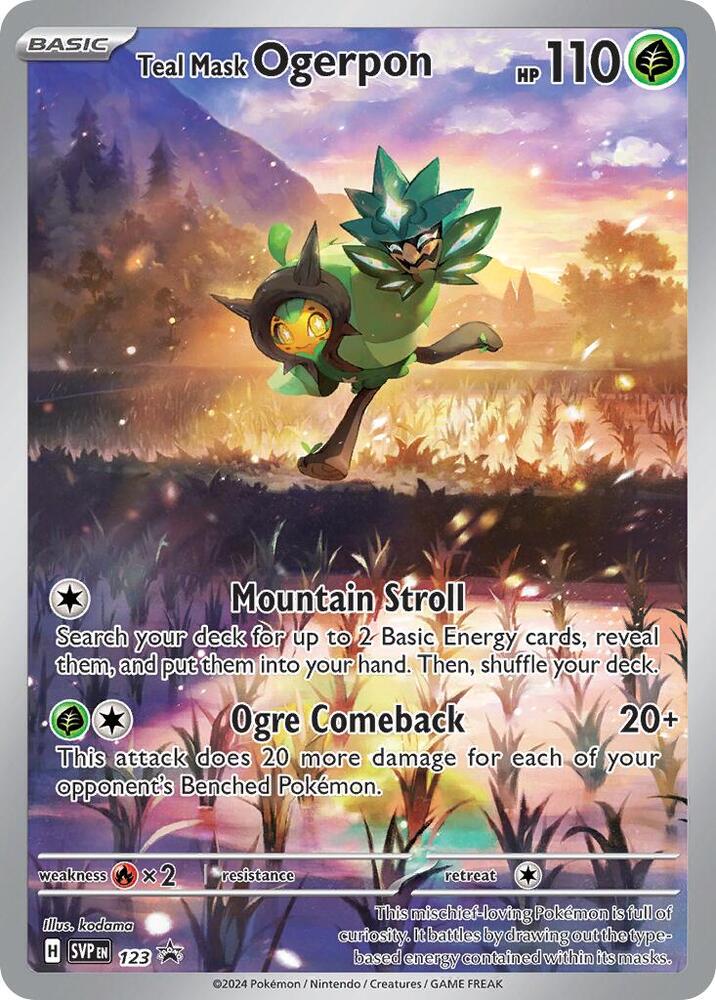 Teal Mask Ogerpon - 123 [SV: Scarlet & Violet Promo Cards] 123