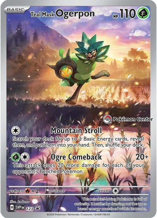 Teal Mask Ogerpon - 123 (Pokemon Center Exclusive) [SV: Scarlet & Violet Promo Cards] 123