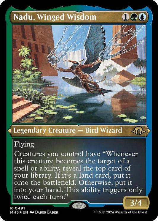 Nadu, Winged Wisdom (Foil Etched) [Modern Horizons 3] 491
