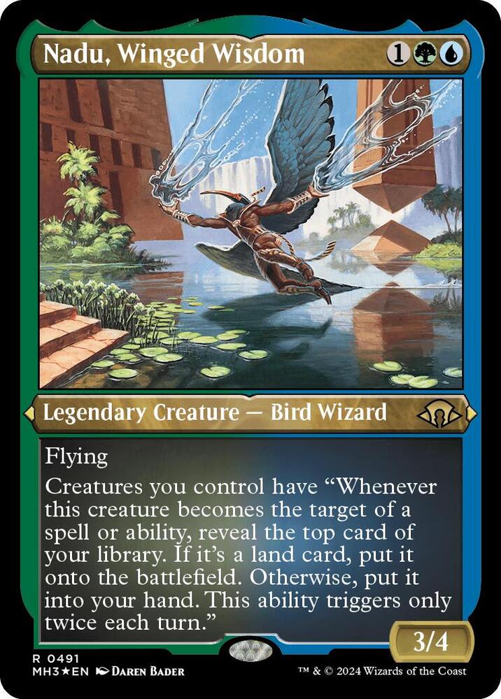 Nadu, Winged Wisdom (Foil Etched) [Modern Horizons 3] 491