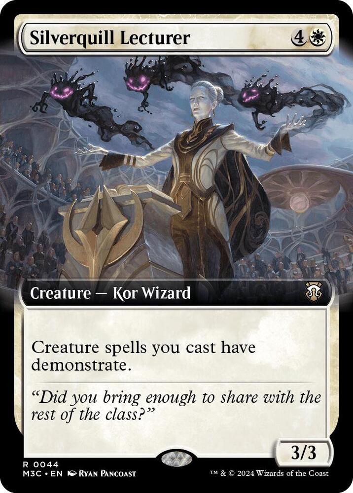 Silverquill Lecturer (Extended Art) (Ripple Foil) [Commander: Modern Horizons 3] 44