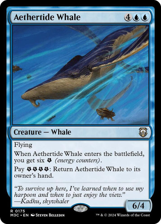 Aethertide Whale (Ripple Foil) [Commander: Modern Horizons 3] 175