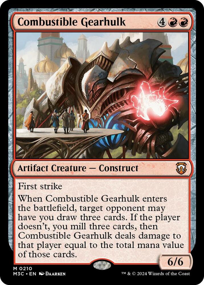Combustible Gearhulk (Ripple Foil) [Commander: Modern Horizons 3] 210