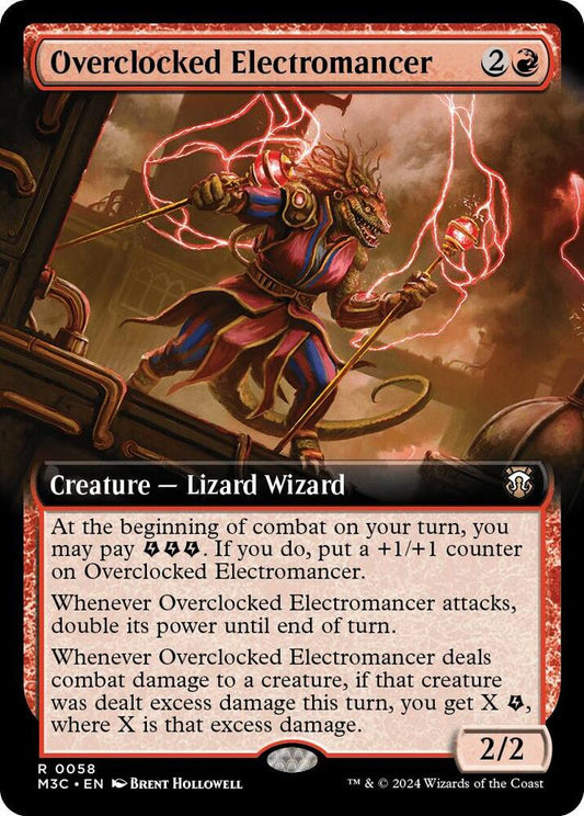 Overclocked Electromancer (Extended Art) (Ripple Foil) [Commander: Modern Horizons 3] 58