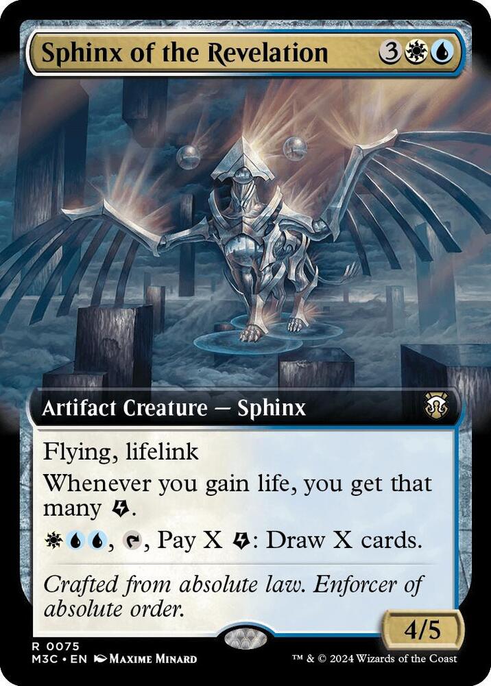 Sphinx of the Revelation (Extended Art) (Ripple Foil) [Commander: Modern Horizons 3] 75