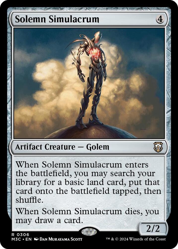 Solemn Simulacrum (Ripple Foil) [Commander: Modern Horizons 3] 306
